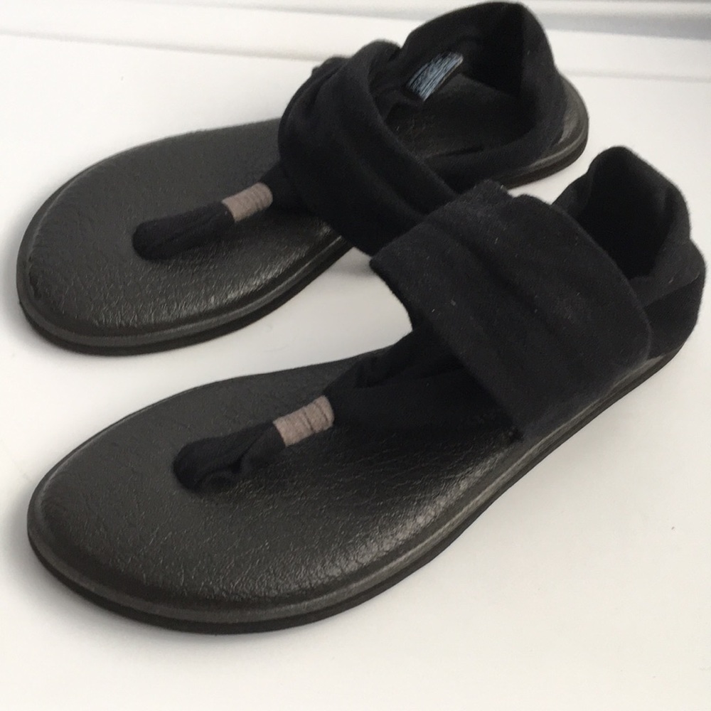 Sanuk sling back thong strap sandals - Picture 3 of 7